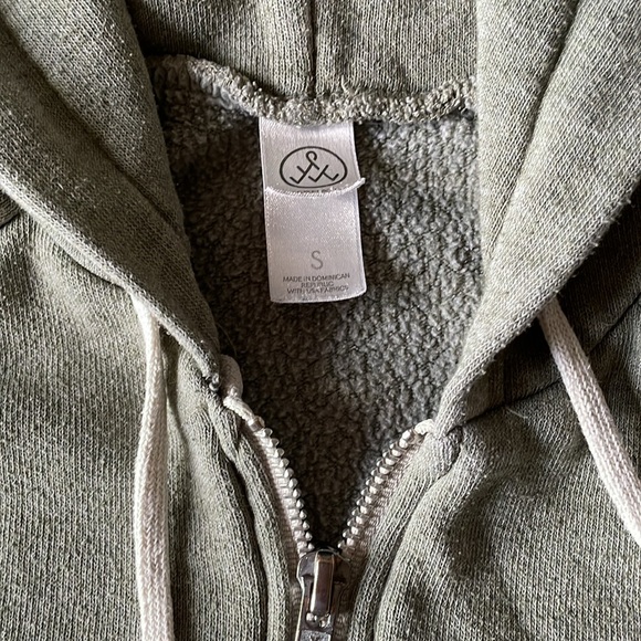 ALTERNATIVE APPAREL Adrian Eco Fleece Small Hooded Sweatshirt Green Hoodie - Picture 3 of 10